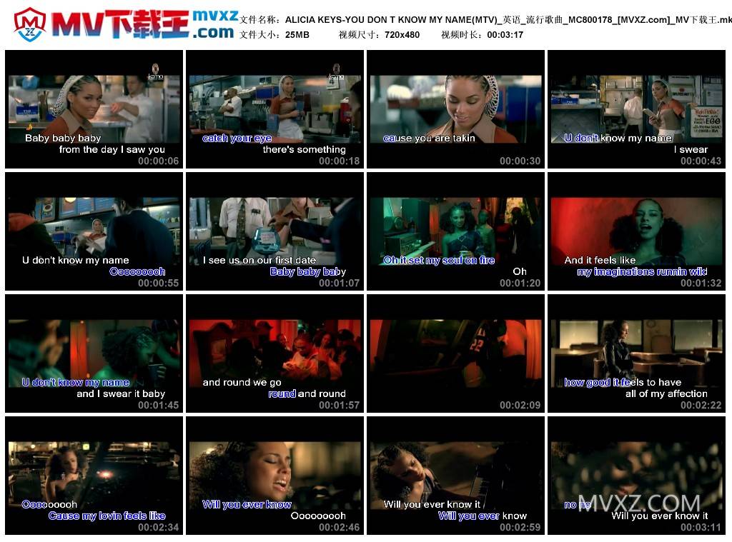 ALICIA KEYS-YOU DON T KNOW MY NAME(MTV)_英语_流行歌曲_MC800178